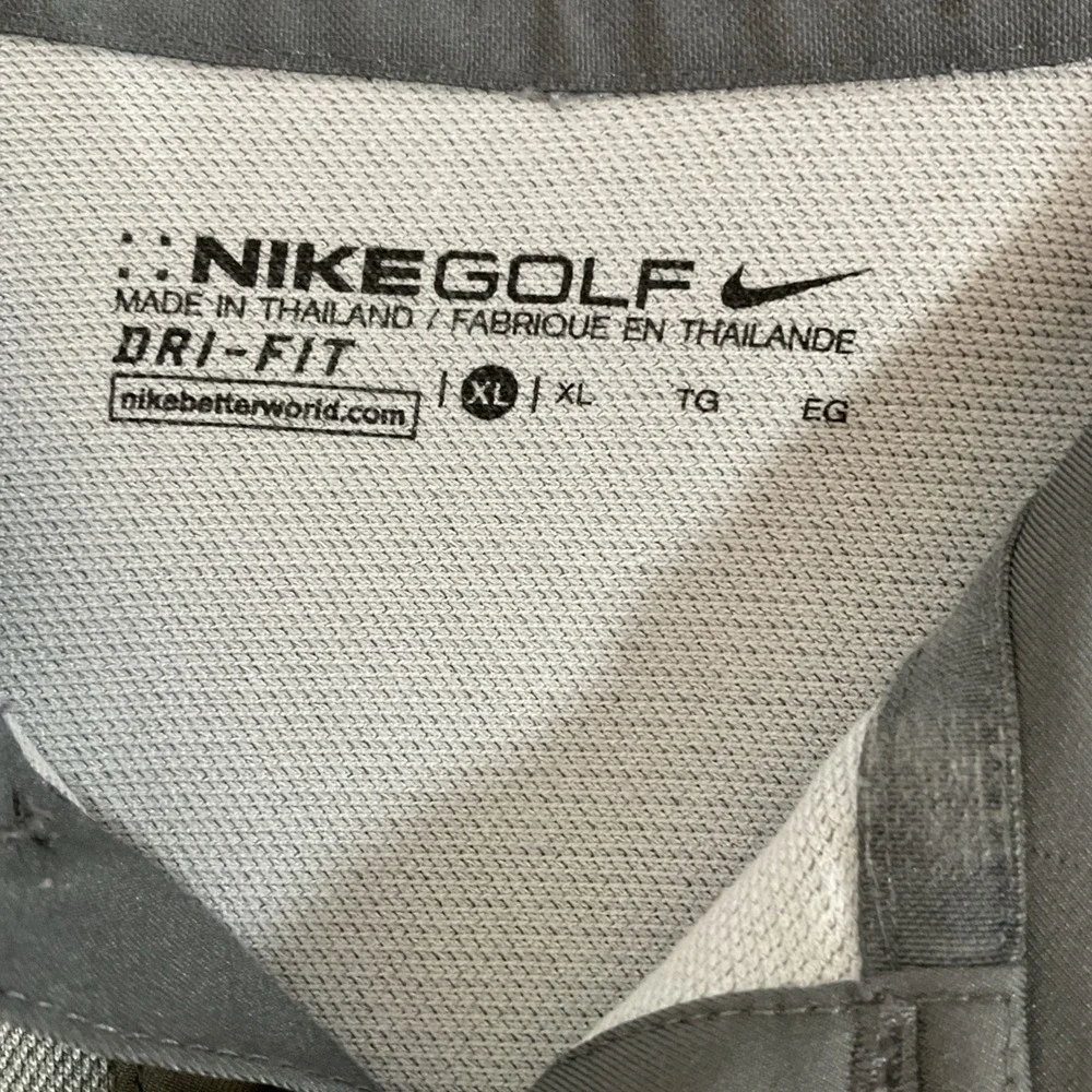2 Nike‎ Golf Dri-FIT Mens XL Gray Polo Shirt Kinematic Sports Short Sleeve XL
